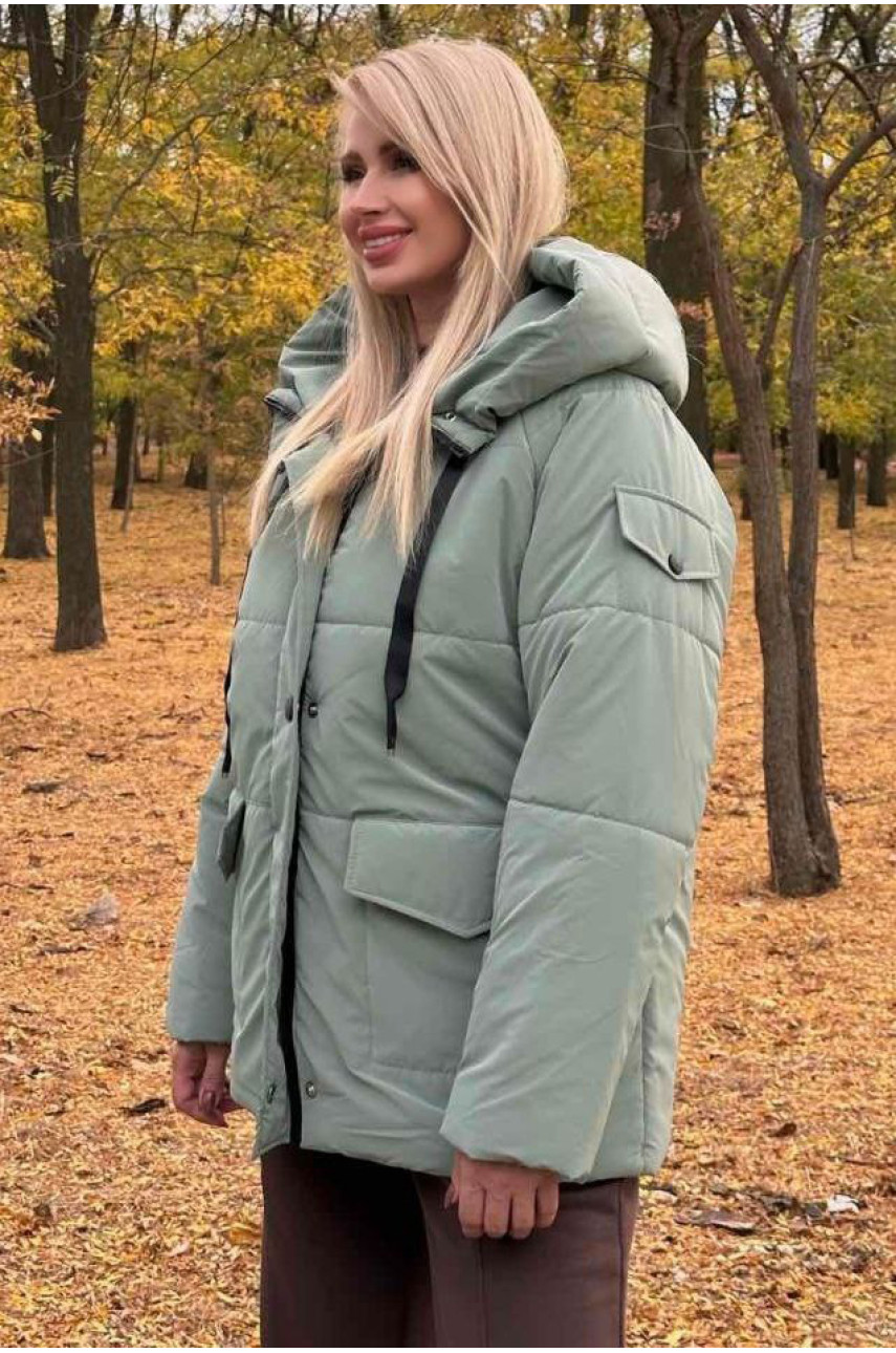 Куртка жіноча демісезонна мятного кольору 299 209498