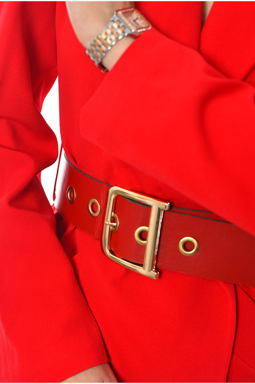 Сукня-піджак жіноча однотонна червоного кольору Уцінка 2655 209499 Сукня-піджак жіноча однотонна червоного кольору Уцінка 2655 209499