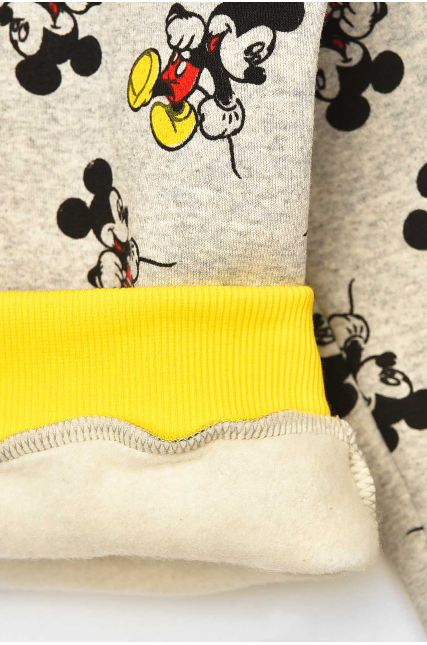 Піжама дитяча на флісі сірого кольору 025 209500