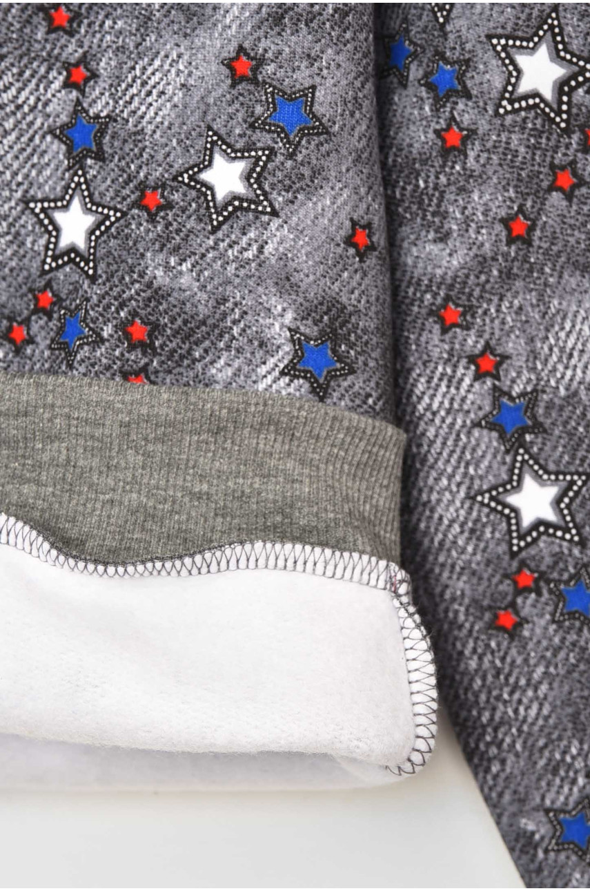 Піжама дитяча на флісі темно-сірого кольору 025 209501