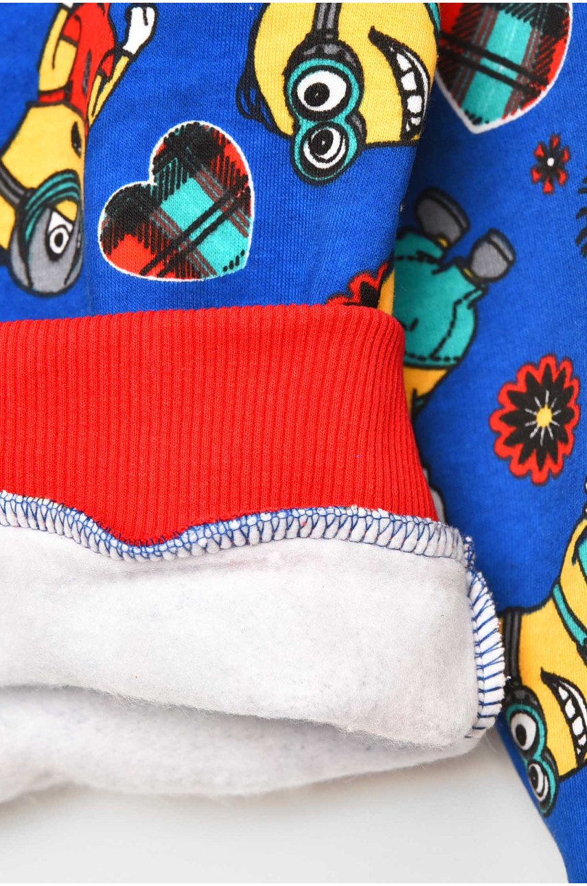 Піжама дитяча на флісі синього кольору 025 209502