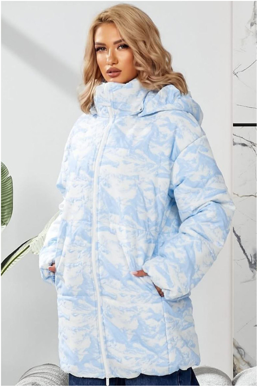Куртка жіноча демісезонна блакитного кольору 291 209509