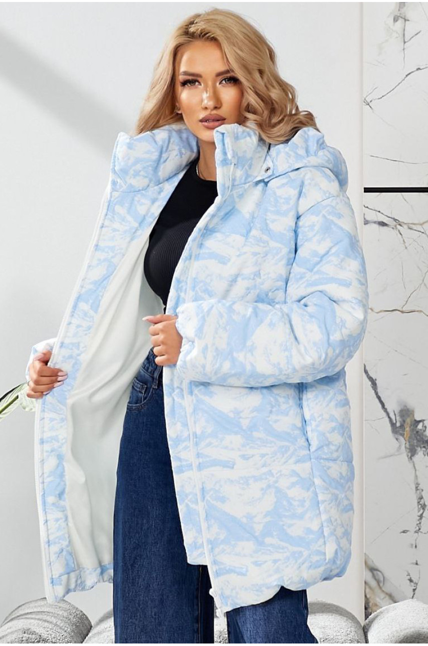 Куртка жіноча демісезонна блакитного кольору 291 209509