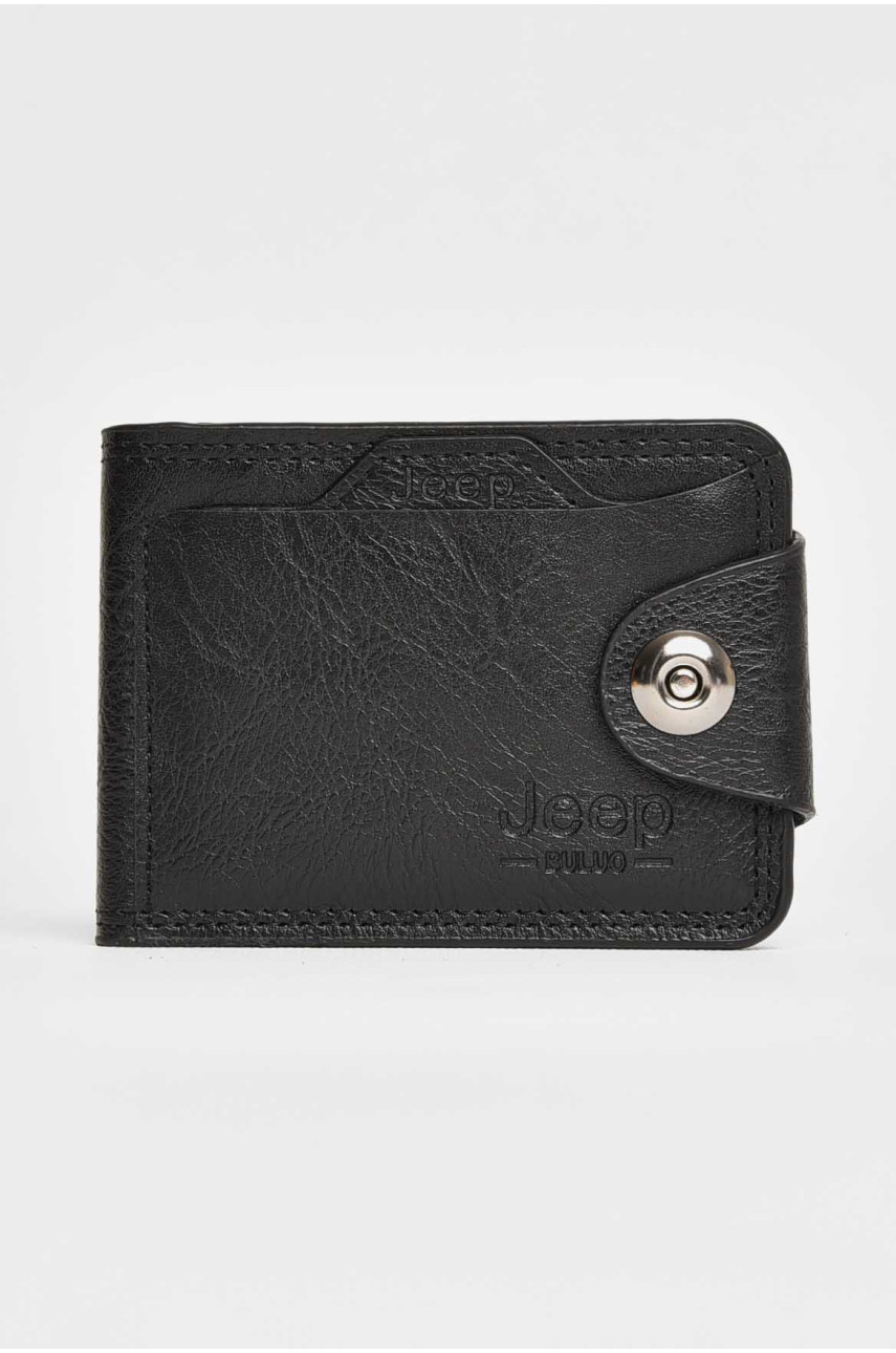 Гаманець чоловічий з екошкіри чорного кольору H001 209511