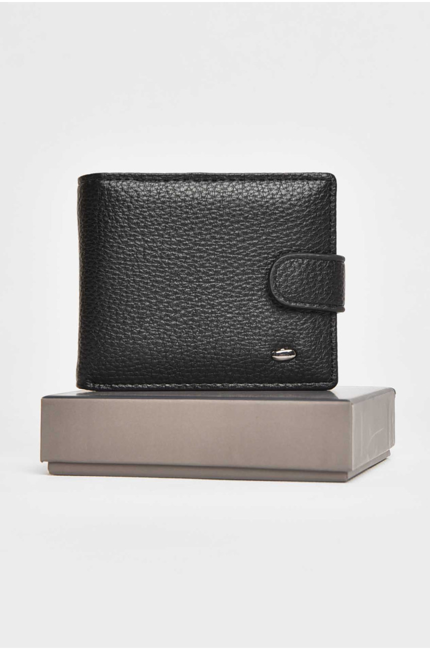 Гаманець чоловічий з екошкіри чорного кольору 208-1 209512