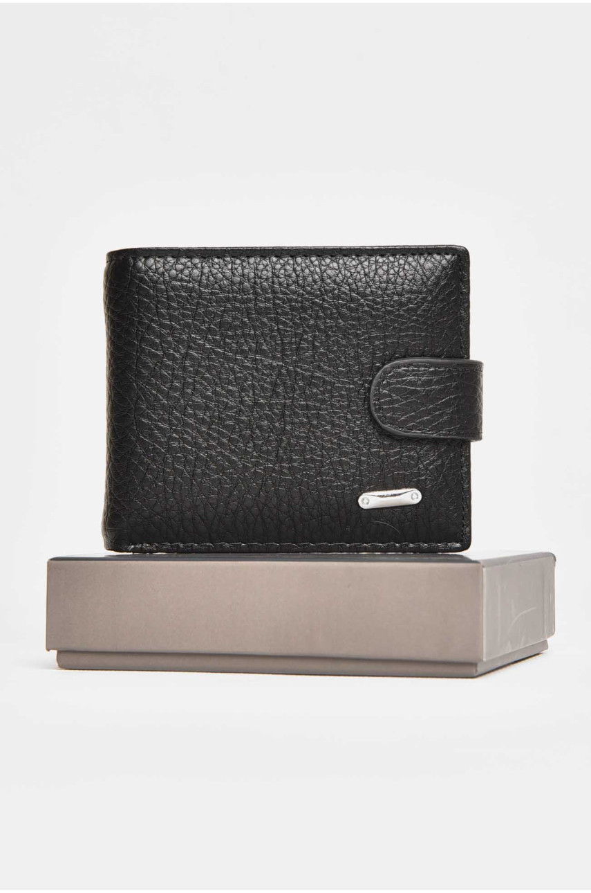 Гаманець чоловічий з екошкіри чорного кольору 208-2 209513