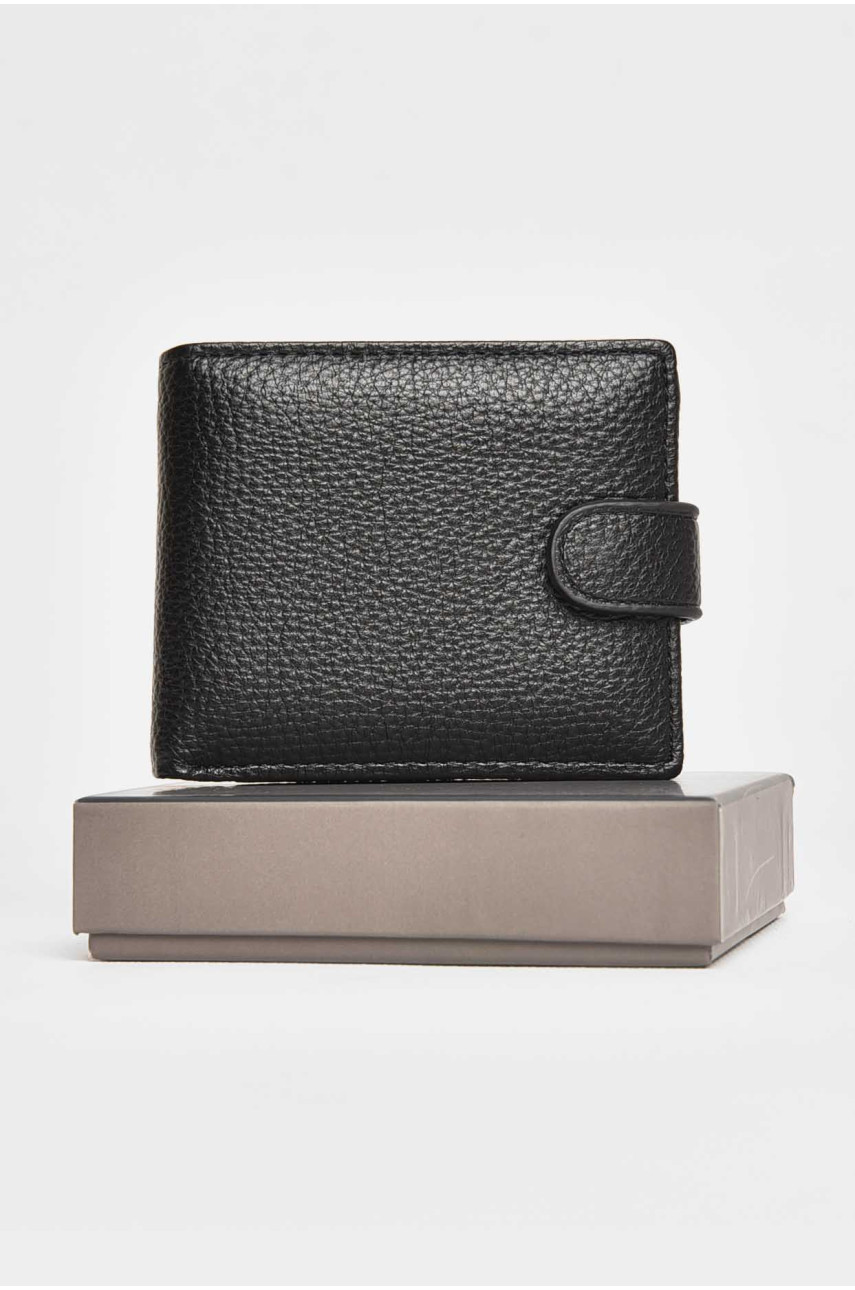 Гаманець чоловічий з екошкіри чорного кольору 208-3 209514