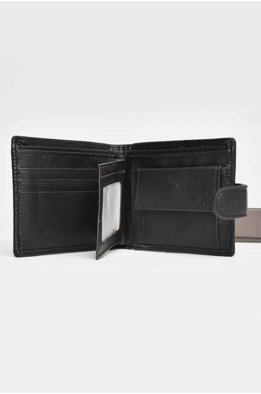 Гаманець чоловічий з екошкіри чорного кольору 208-3 209514