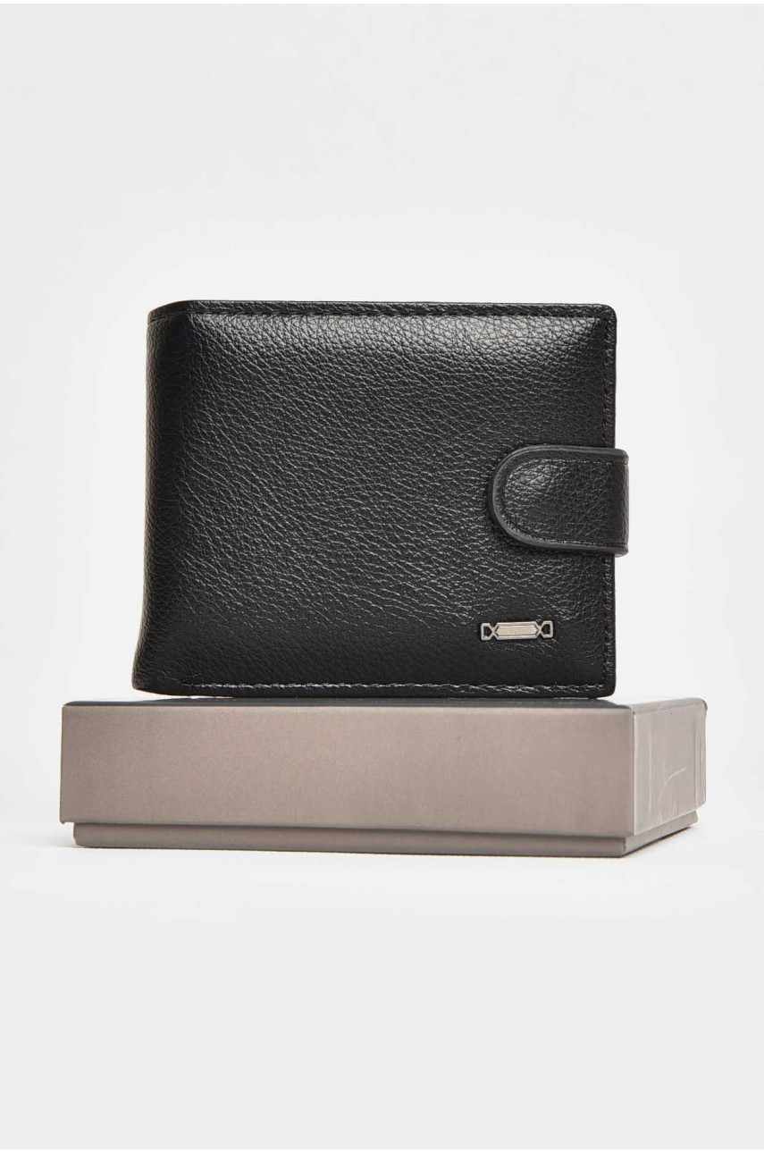 Гаманець чоловічий з екошкіри чорного кольору 208-4 209515