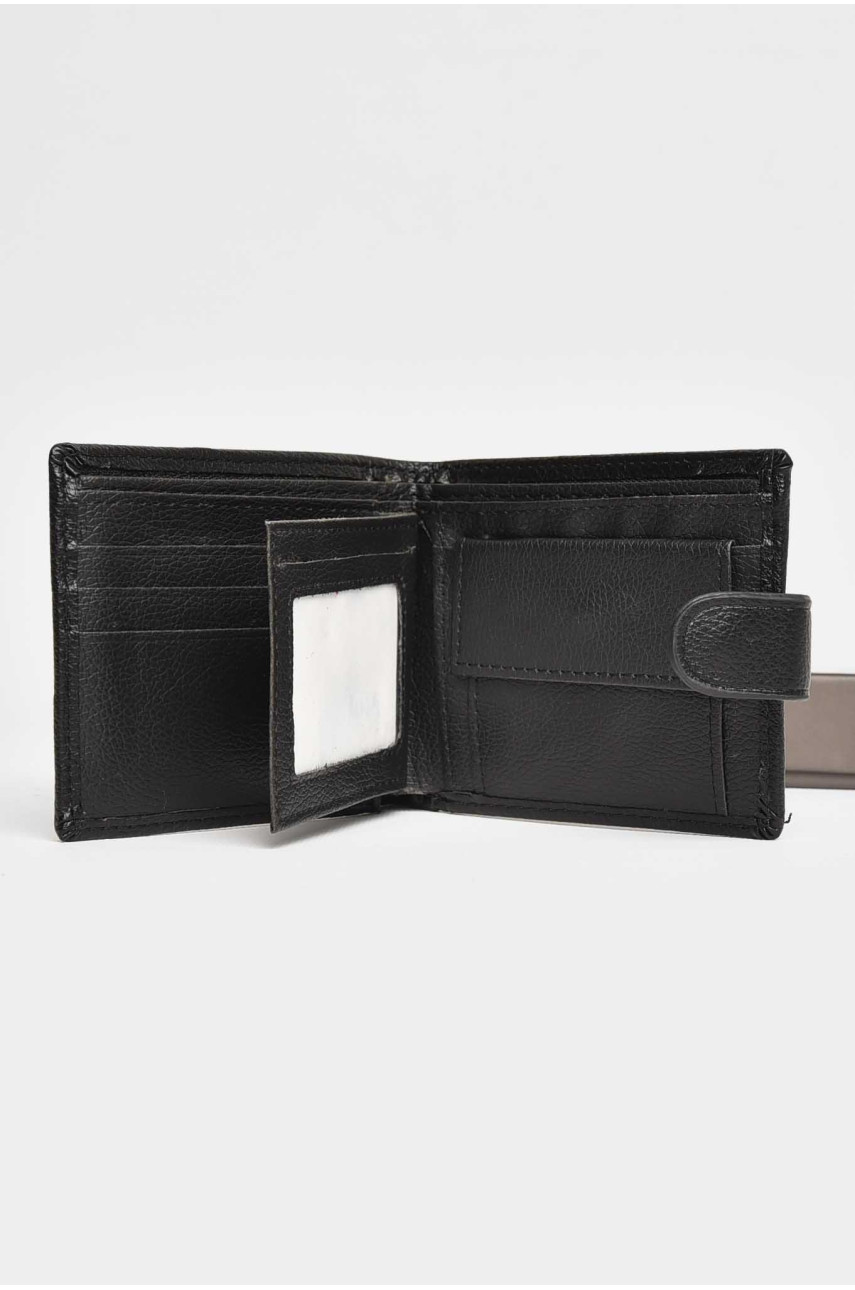 Гаманець чоловічий з екошкіри чорного кольору 208-4 209515
