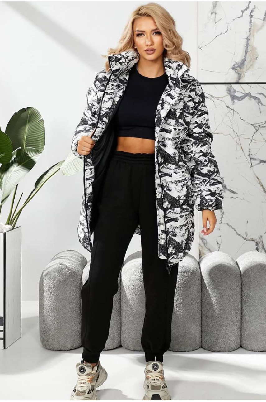 Куртка жіноча демісезонна чорного кольору 291 209517 Куртка жіноча демісезонна чорного кольору 291 209517