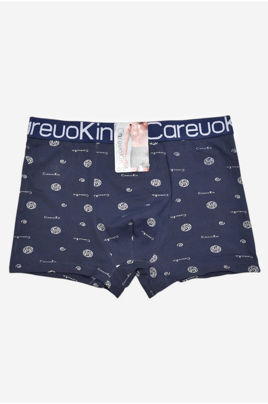 Боксери чоловічі темно-синього кольору з принтом А1695 209518