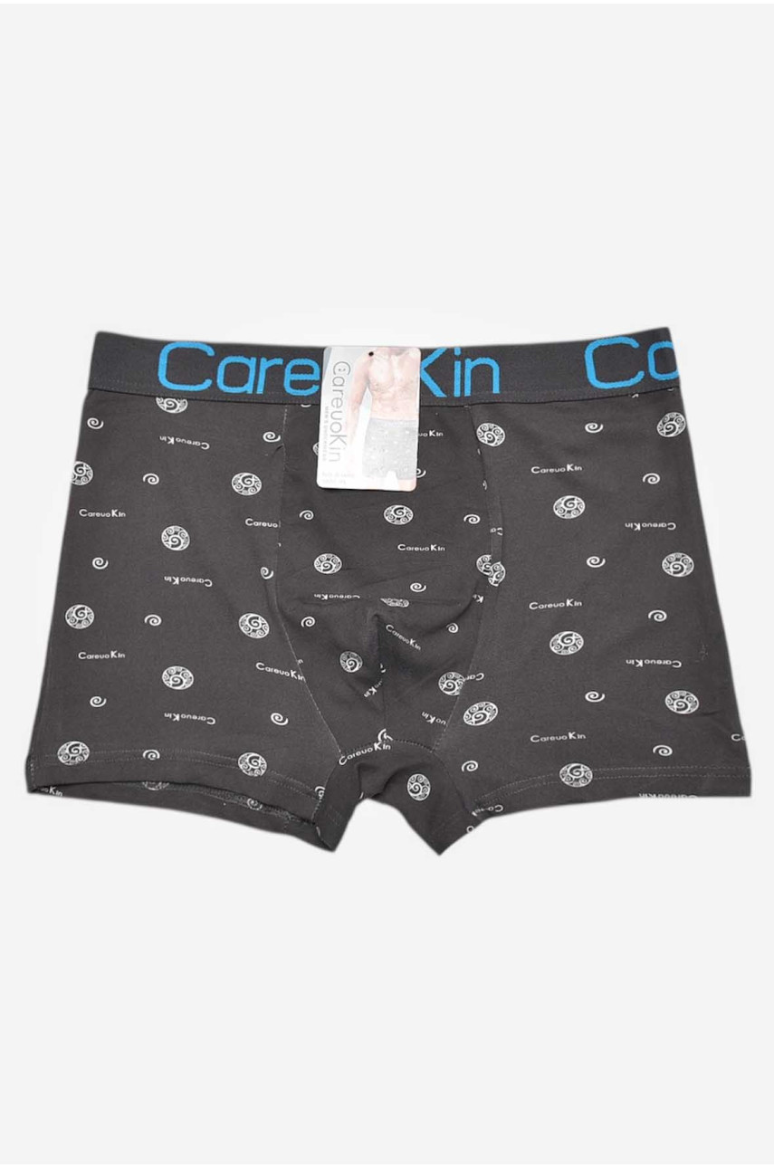 Боксери чоловічі темно-сірого кольору з принтом А1695 209520
