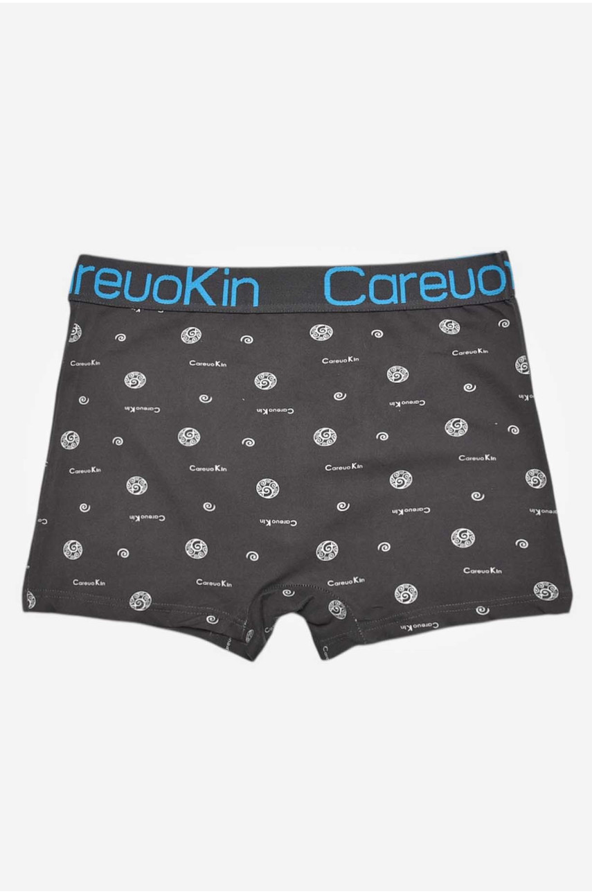 Боксери чоловічі темно-сірого кольору з принтом А1695 209520