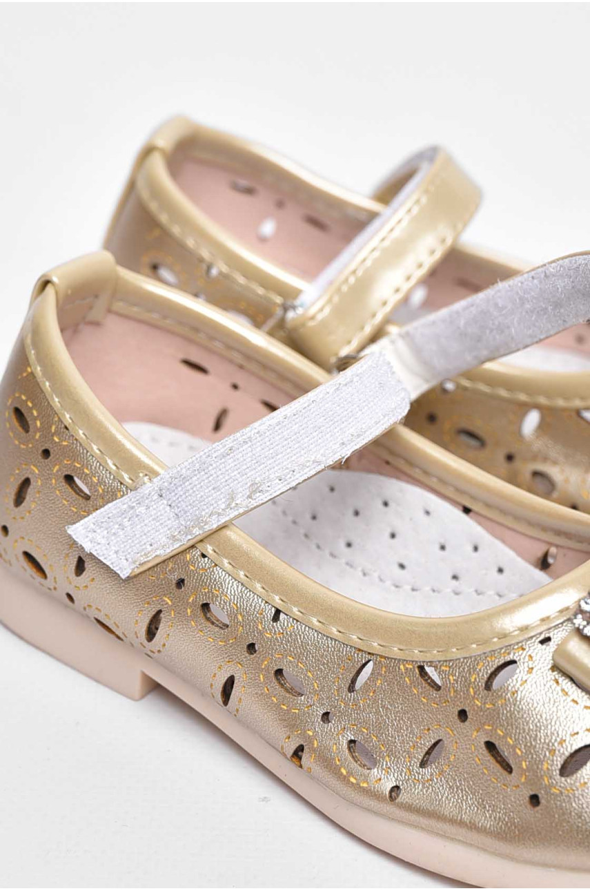 Туфлі для дівчинки золотистого кольору 663-20 209533 Туфлі для дівчинки золотистого кольору 663-20 209533