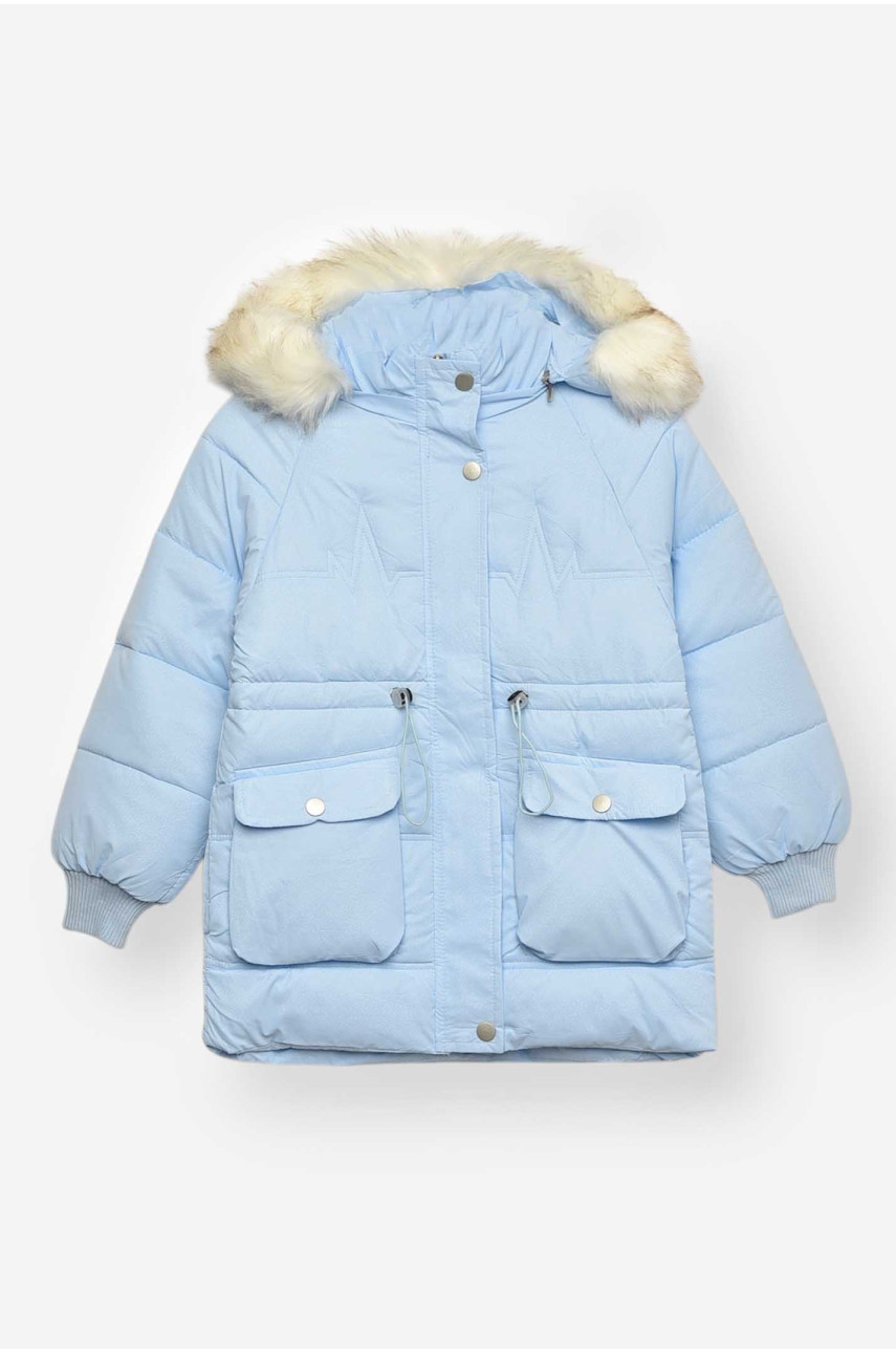 Куртка дитяча зимова блакитного кольору 2022-19 209534