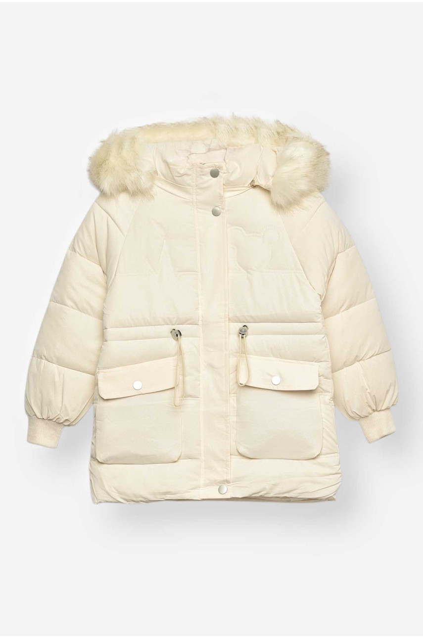 Куртка дитяча зимова молочного кольору 2022-19 209535