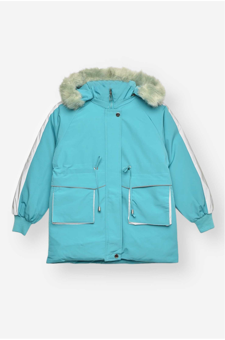 Куртка дитяча зимова бірюзового кольору 2022-5 209537