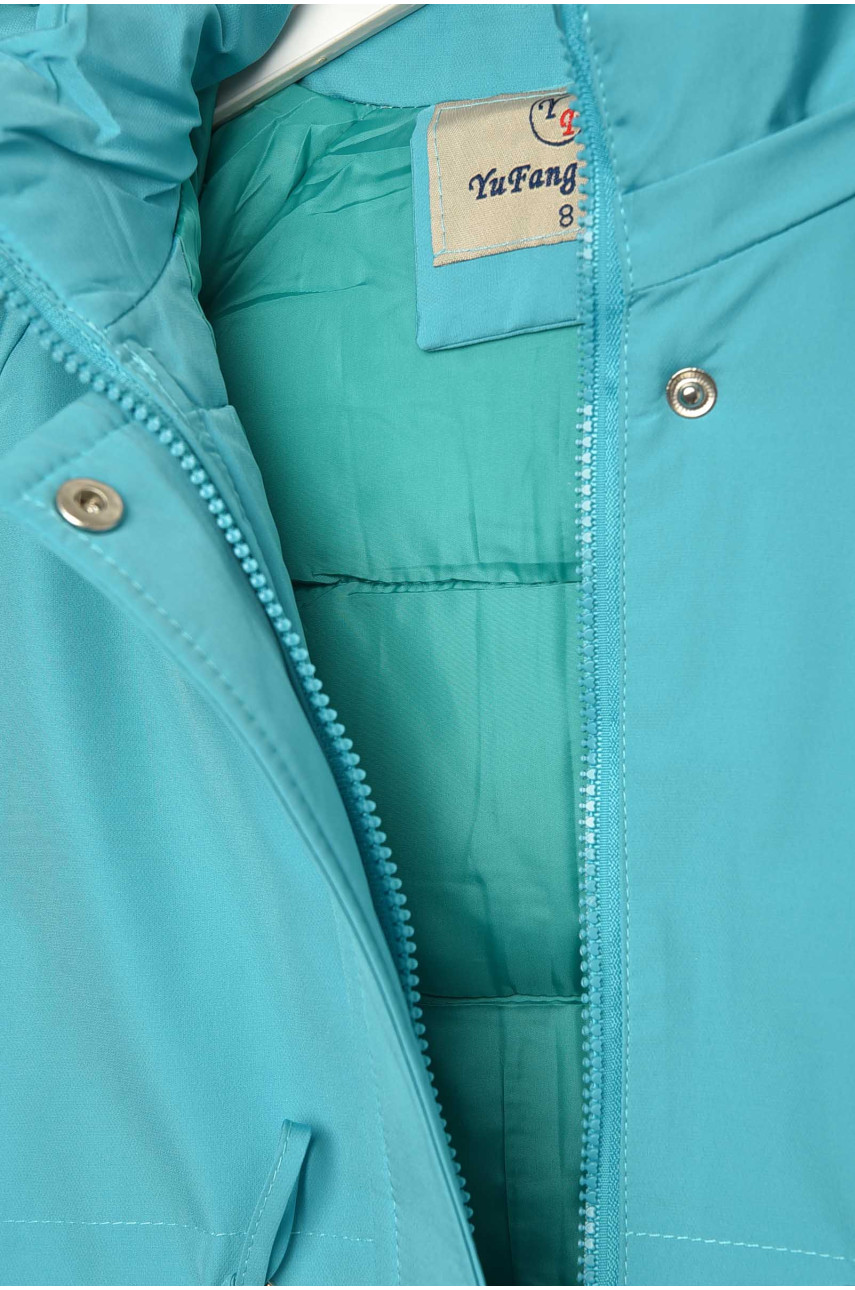 Куртка детская зимняя бирюзового цвета 2022-5 209537