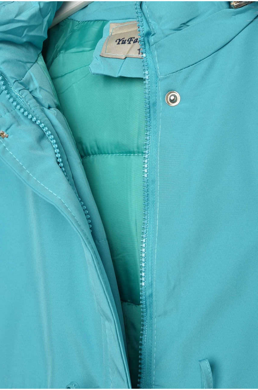 Куртка дитяча зимова бірюзового кольору 2022-5 209538 Куртка дитяча зимова бірюзового кольору 2022-5 209538