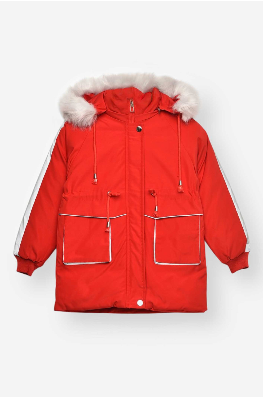 Куртка дитяча зимова червоного кольору 2022-27 209539