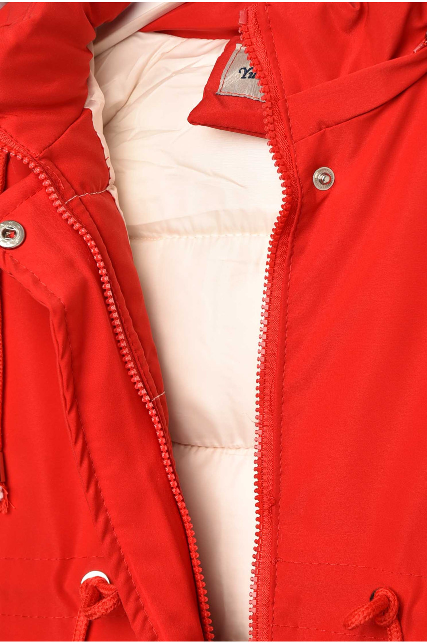 Куртка дитяча зимова червоного кольору 2022-27 209539 Куртка дитяча зимова червоного кольору 2022-27 209539
