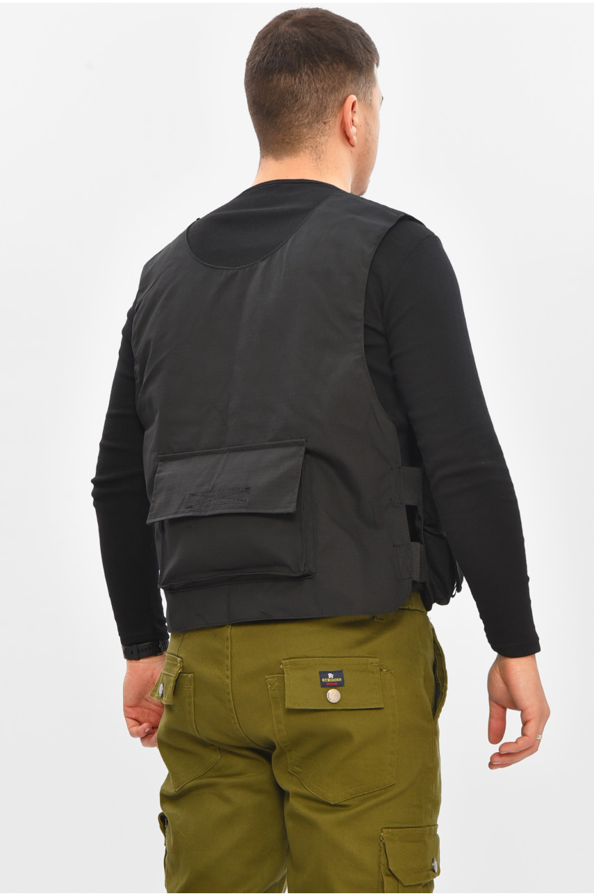 Розвантажувальний жилет однотонний чорного кольору 209543