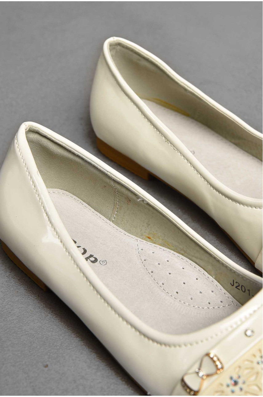 Балетки для дівчинки білого кольору 201-7 209544 Балетки для дівчинки білого кольору 201-7 209544