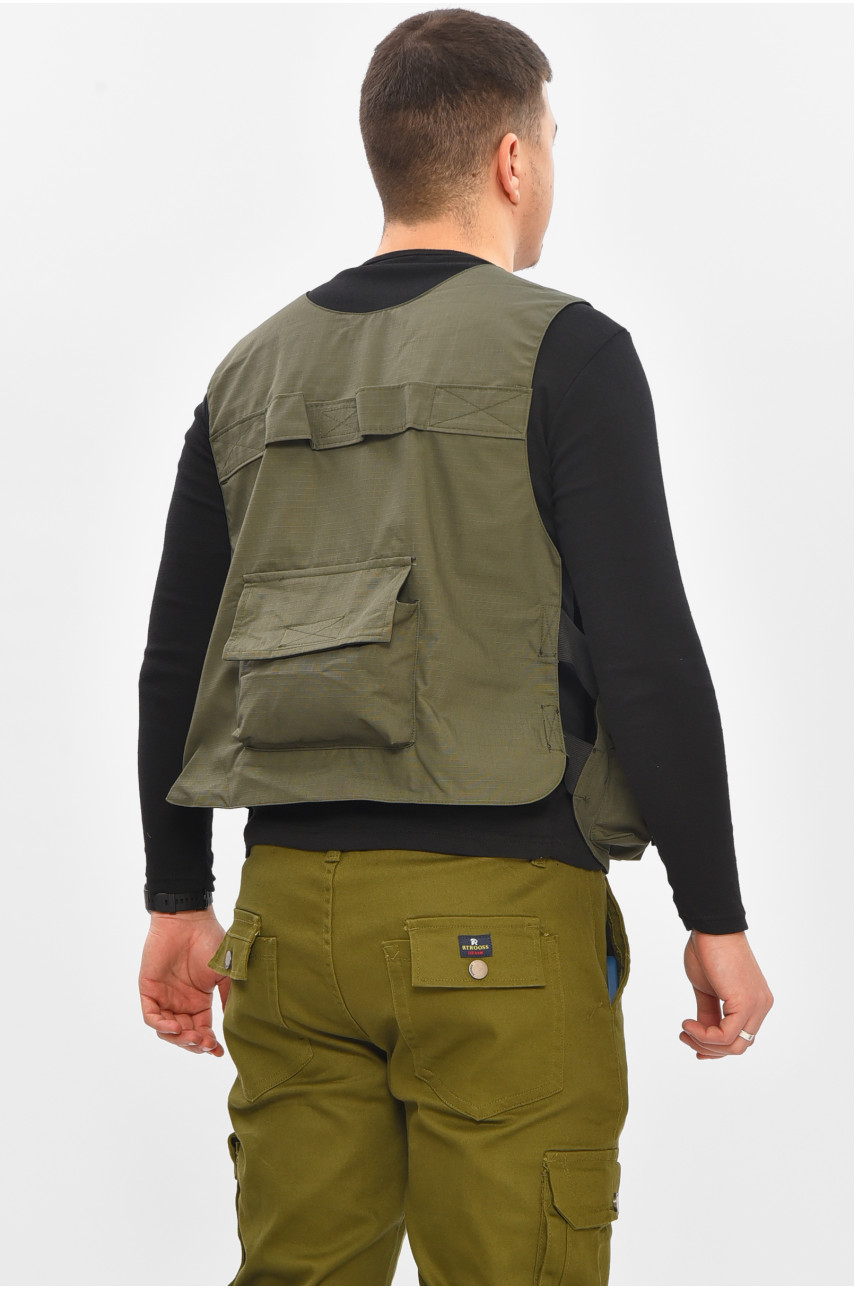 Розвантажувальний жилет однотонний кольору хакі 209546