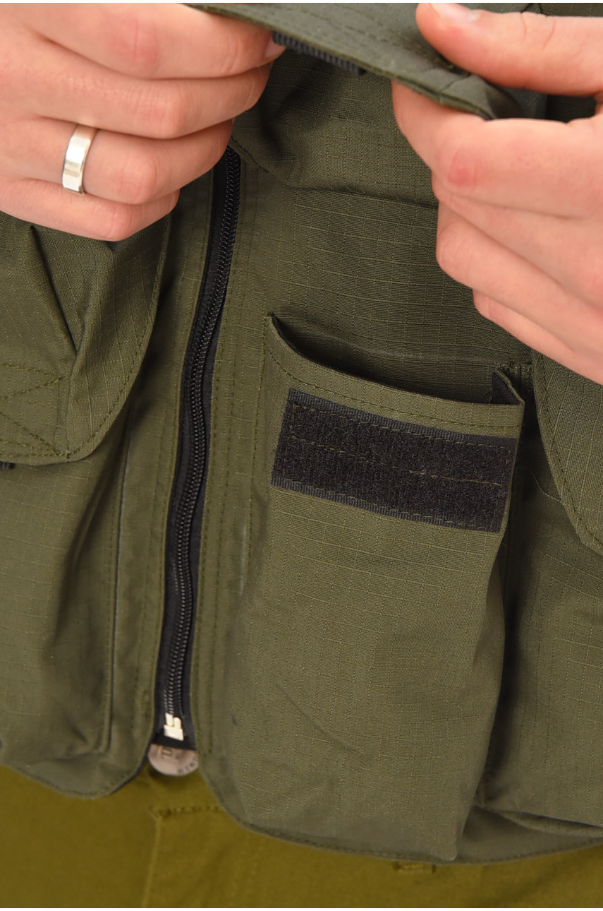 Розвантажувальний жилет однотонний кольору хакі 209546