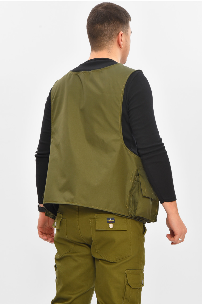 Розвантажувальний жилет однотонний кольору хакі 209547
