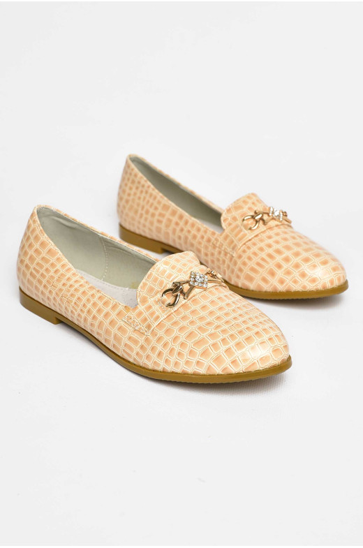 Балетки для девочки бежевого цвета 205-8 209550