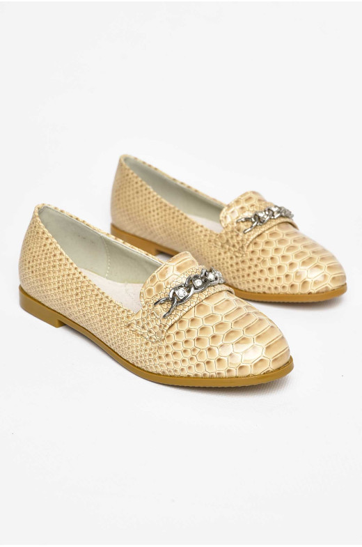 Балетки для девочки бежевого цвета 207-26 209558