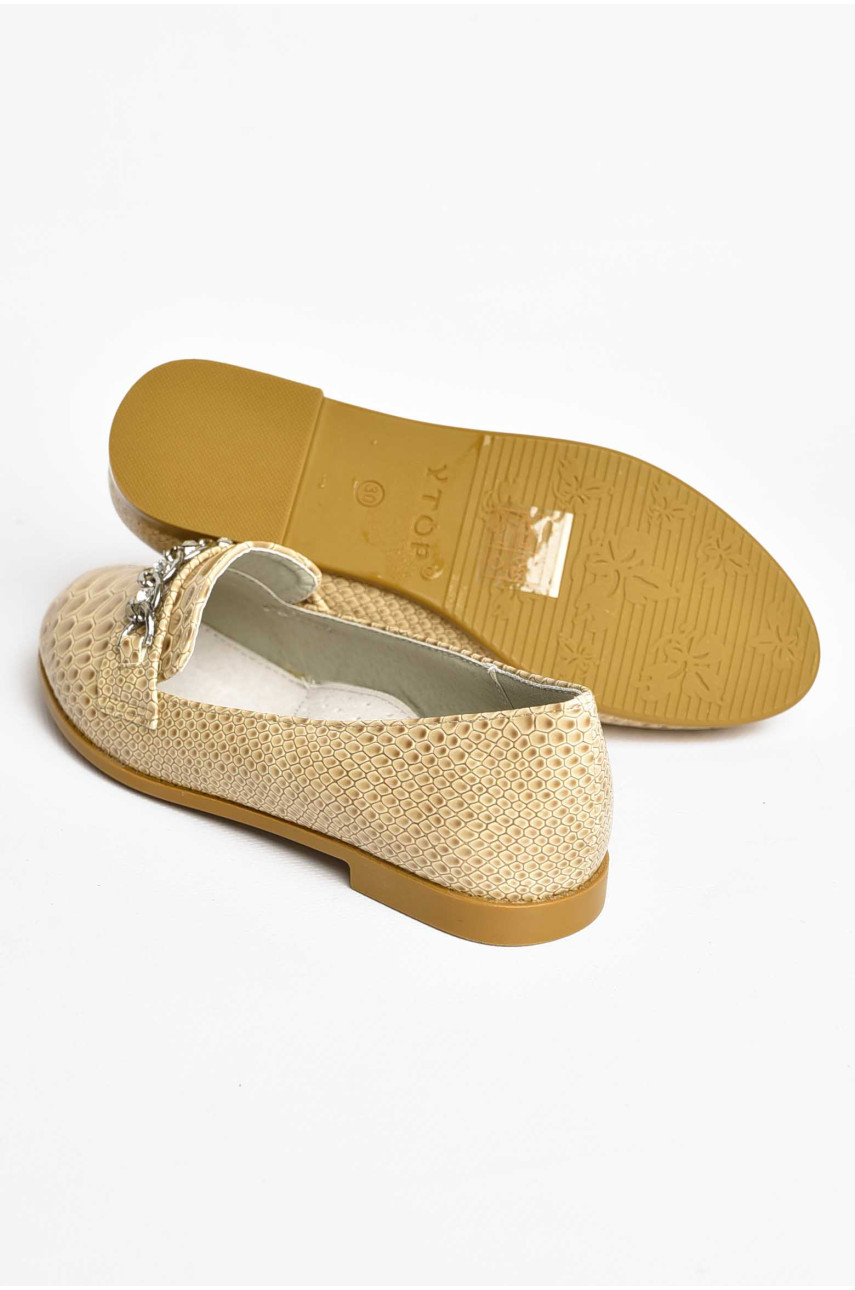 Балетки для дівчинки бежевого кольору 207-26 209558 Балетки для дівчинки бежевого кольору 207-26 209558