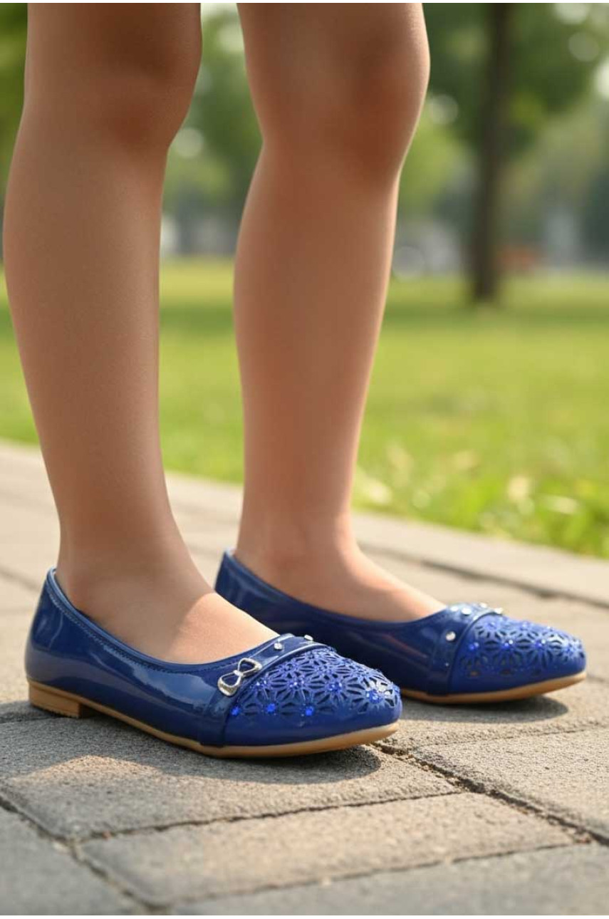 Балетки для дівчинки синього кольору 201-7 209562