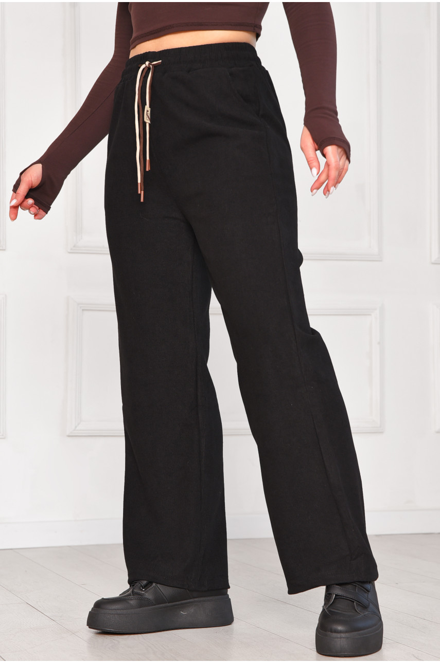 Штани жіночі напівбатальні чорного кольору 9662-1 209565