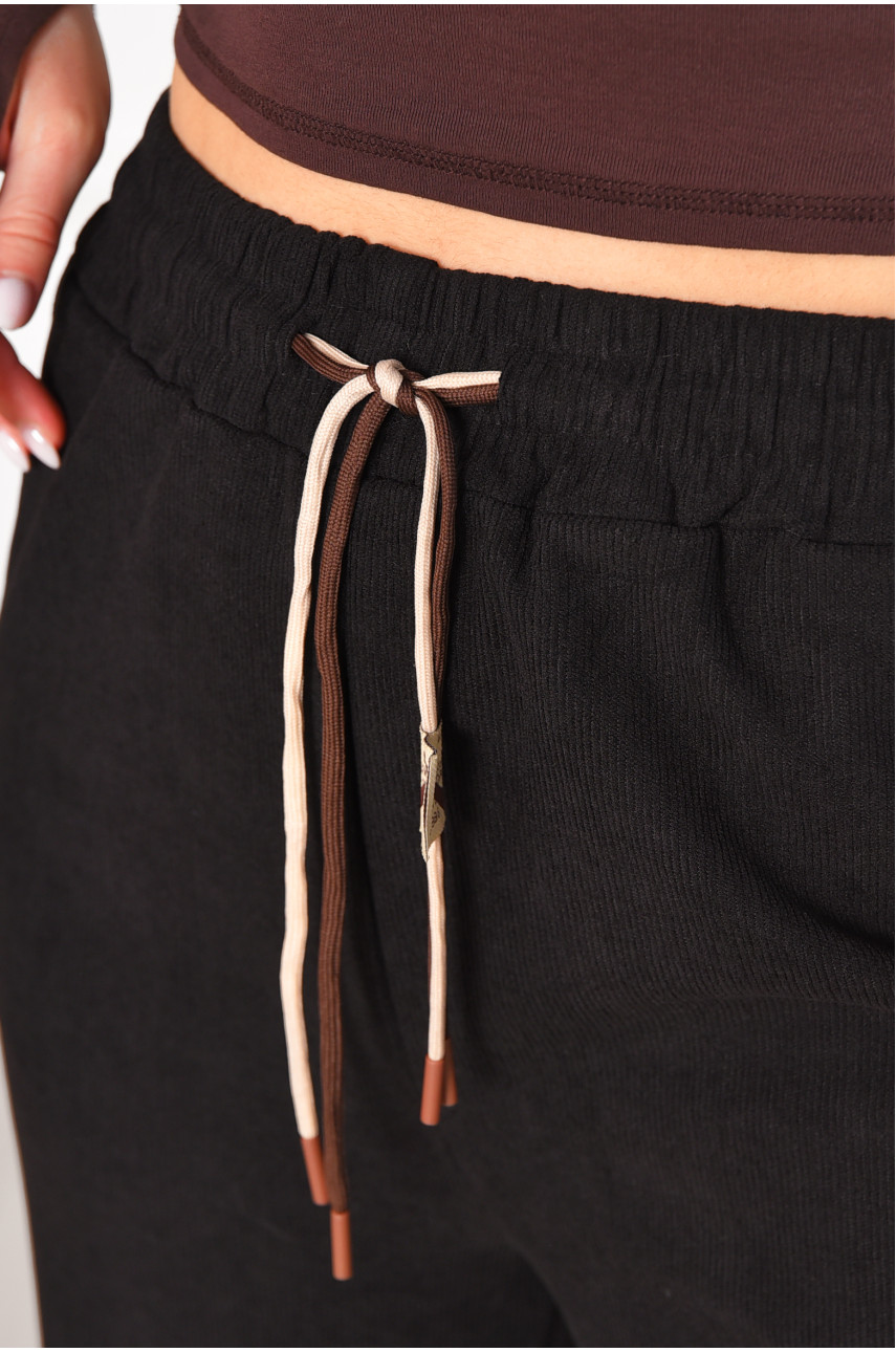 Штани жіночі напівбатальні чорного кольору 9662-1 209565 Штани жіночі напівбатальні чорного кольору 9662-1 209565