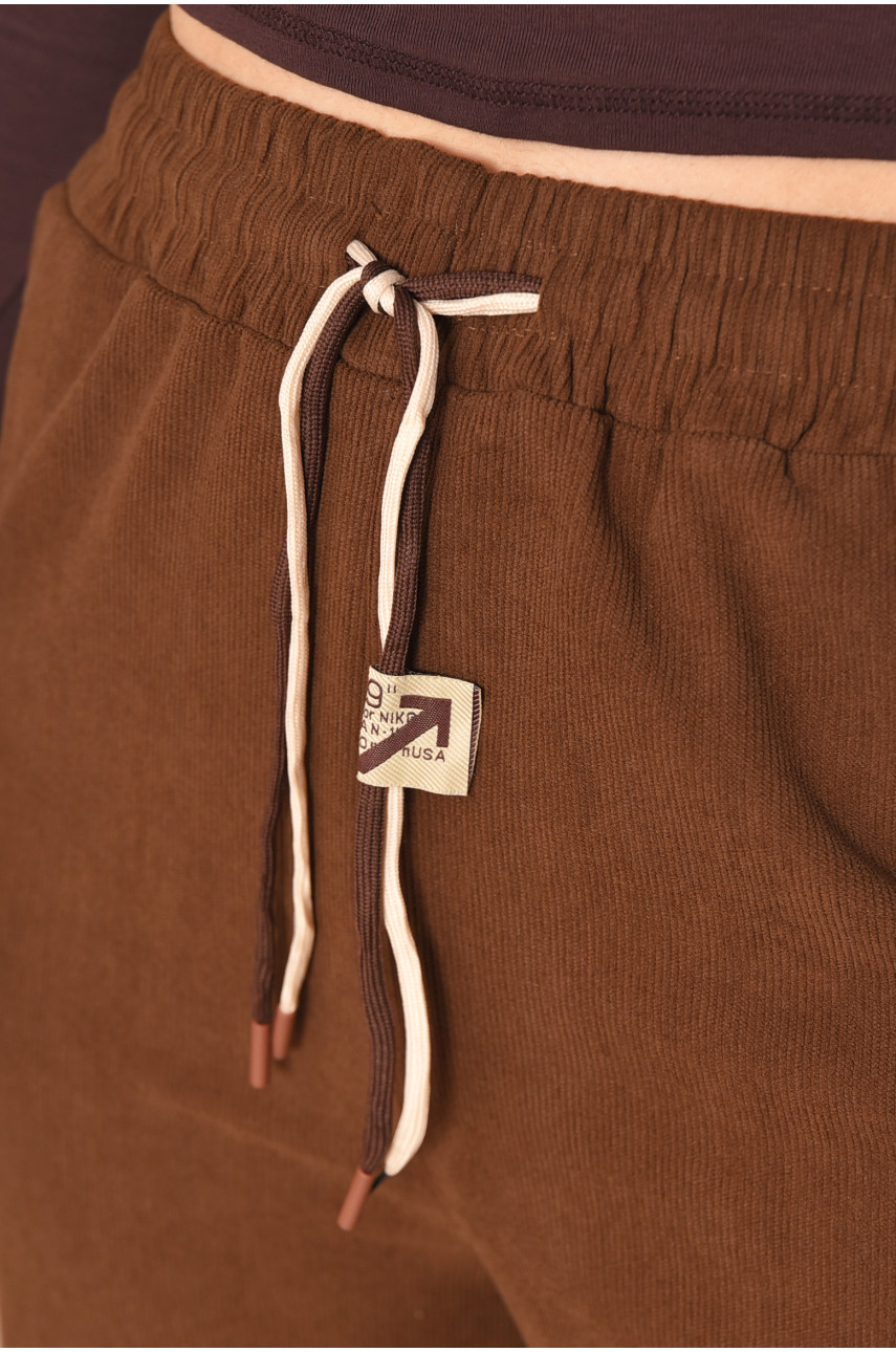 Штани жіночі напівбатальні коричневого кольору 9662-1 209566 Штани жіночі напівбатальні коричневого кольору 9662-1 209566