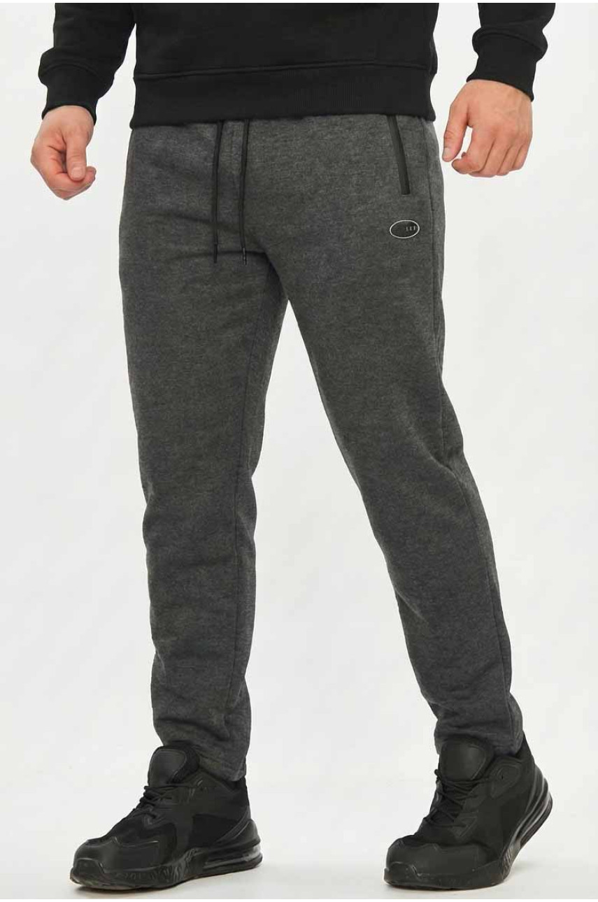 Спортивные штаны мужские на флисе темно-серого цвета А924-13 209575