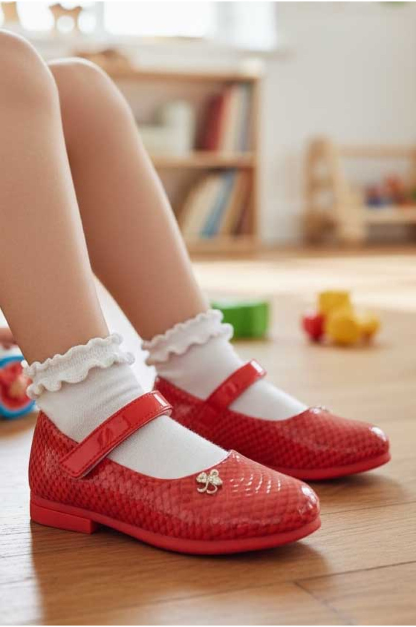 Туфлі для дівчинки коралового кольору 789-16 209588