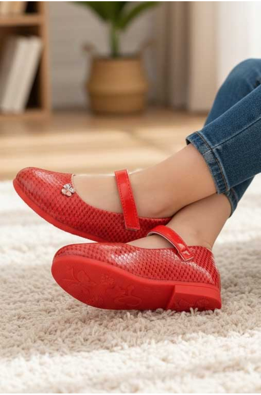 Туфлі для дівчинки коралового кольору 789-16 209588