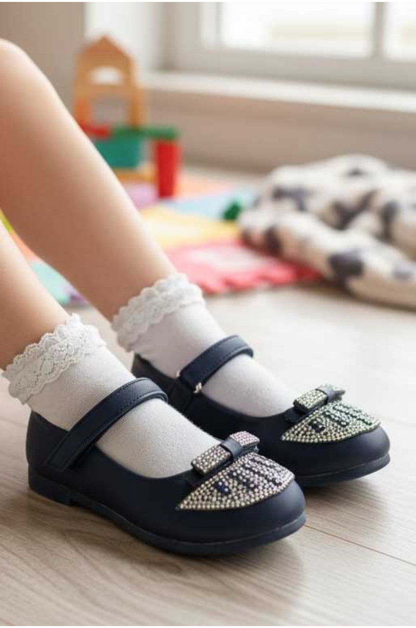 Туфлі для дівчинки темно-синього кольору 703-7 209589