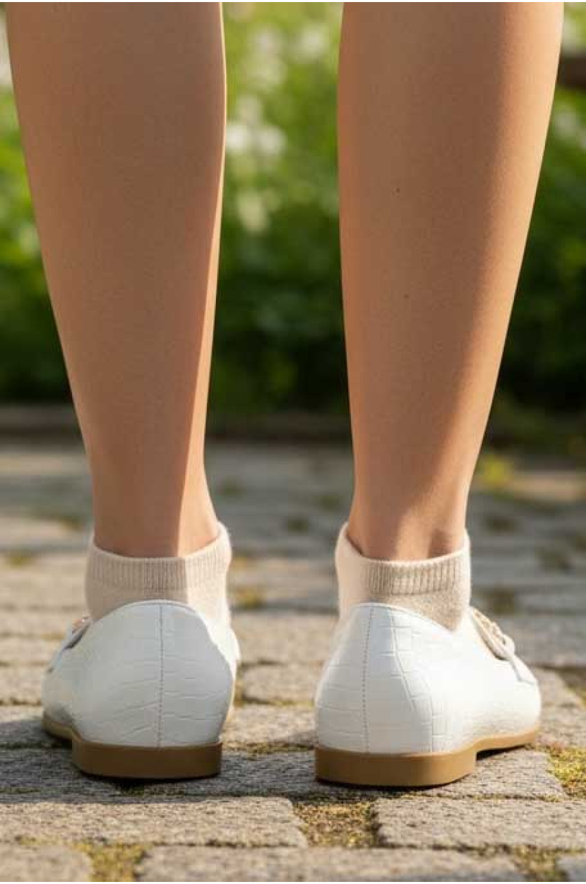 Балетки для дівчинки білого кольору 205-1 209590 Балетки для дівчинки білого кольору 205-1 209590