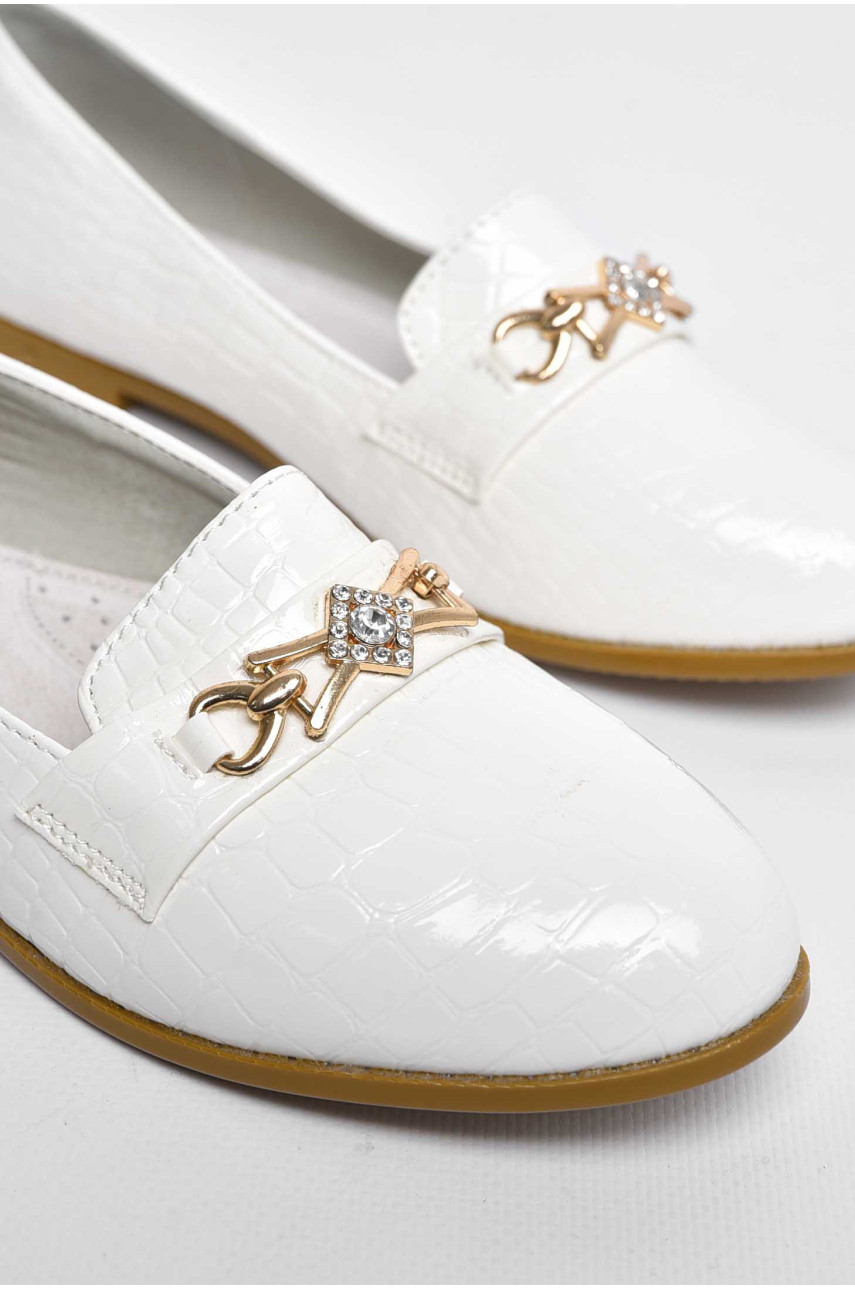 Балетки для дівчинки білого кольору 205-1 209590 Балетки для дівчинки білого кольору 205-1 209590