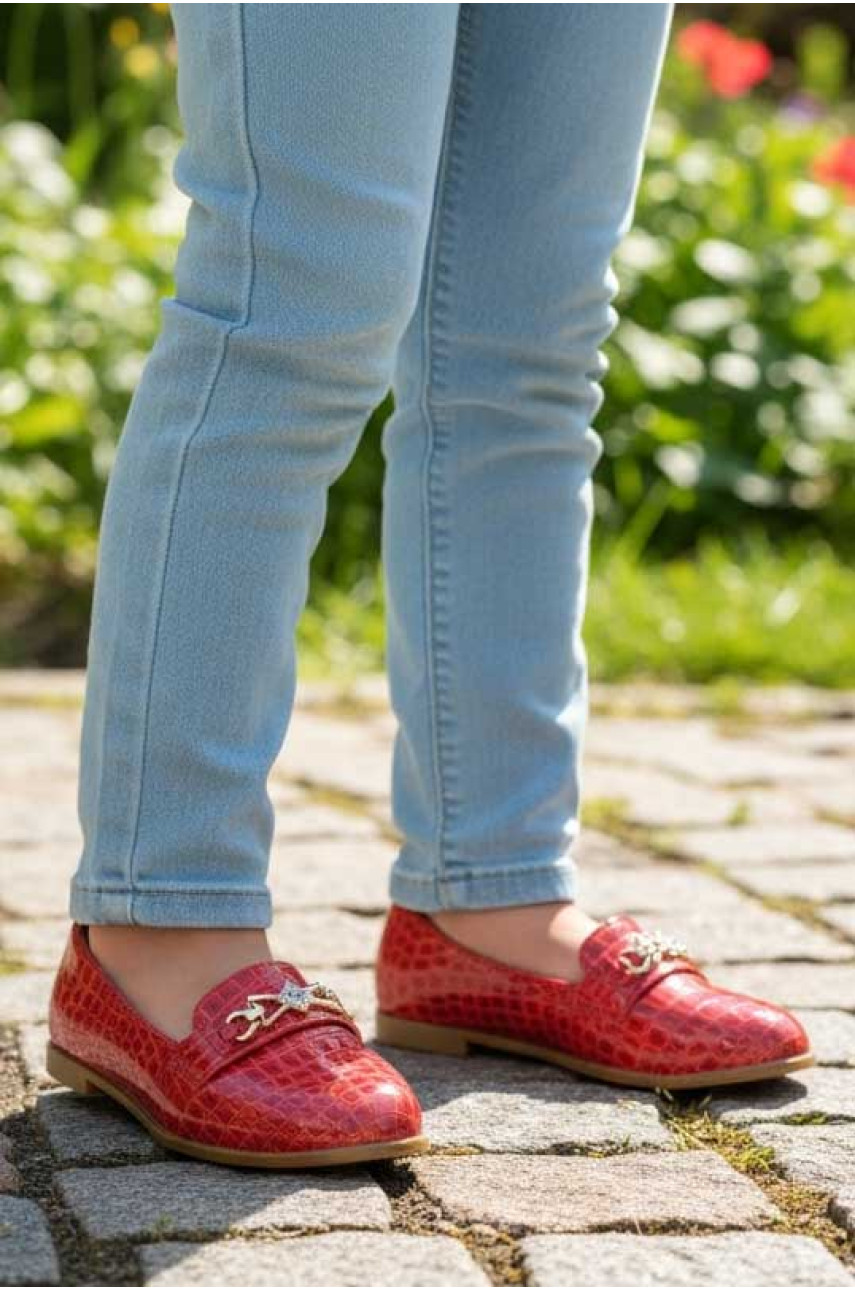 Балетки для дівчинки червоного кольору 205-16 209591