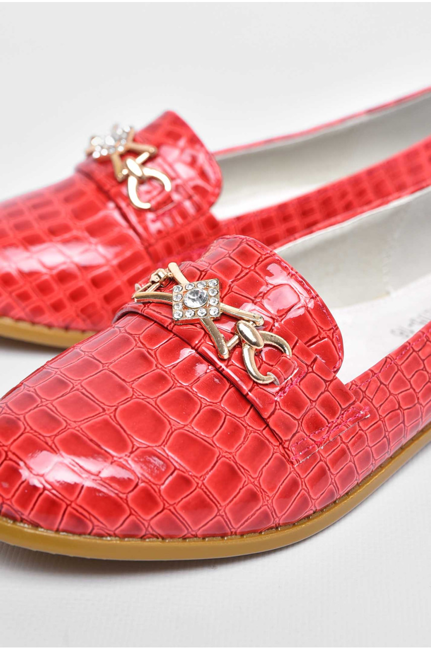 Балетки для дівчинки червоного кольору 205-16 209591 Балетки для дівчинки червоного кольору 205-16 209591