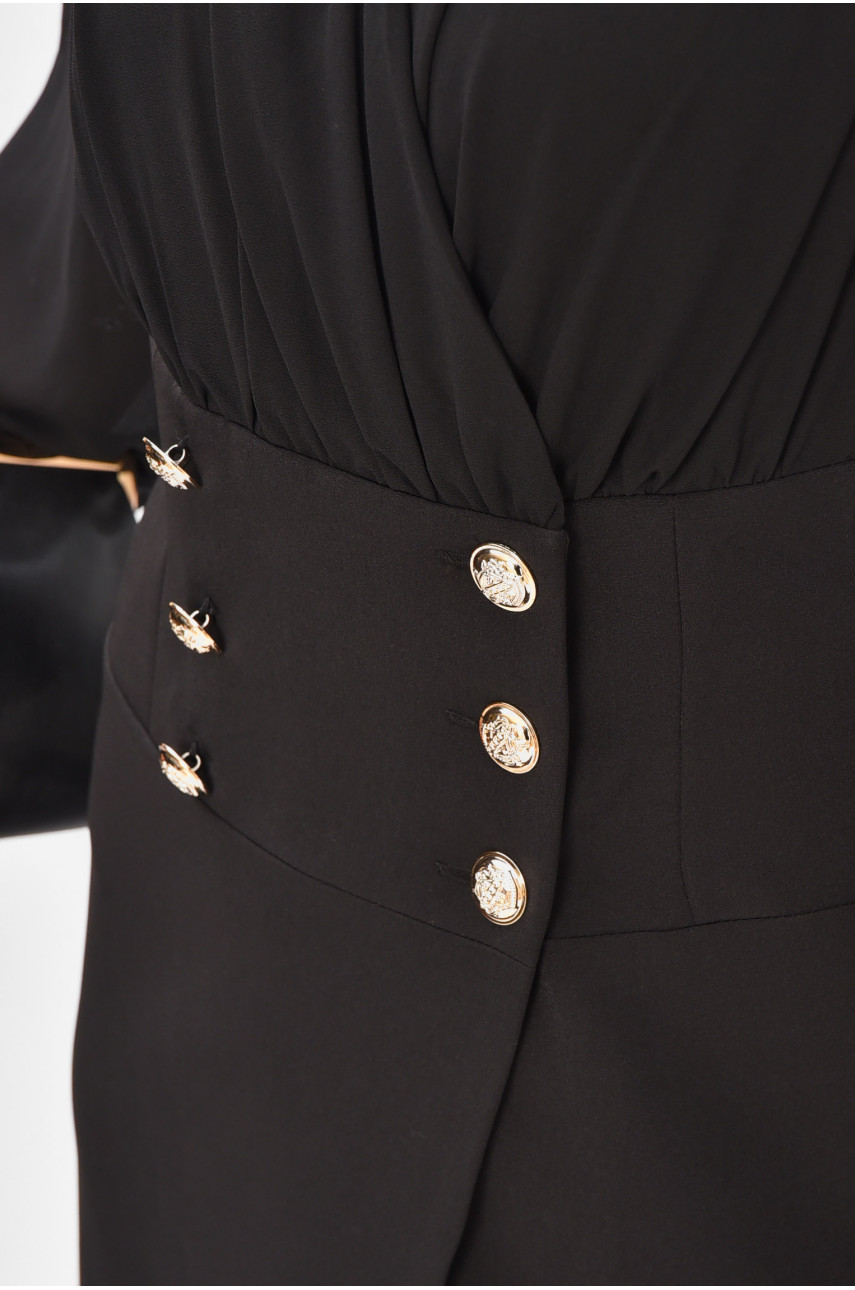 Платье-пиджак женское однотонное черного цвета 209594 Платье-пиджак женское однотонное черного цвета 209594