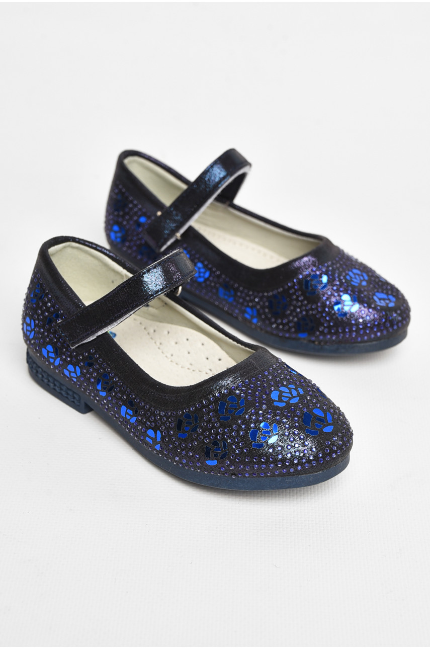 Туфлі для дівчинки темно-синього кольору 717-7 209595