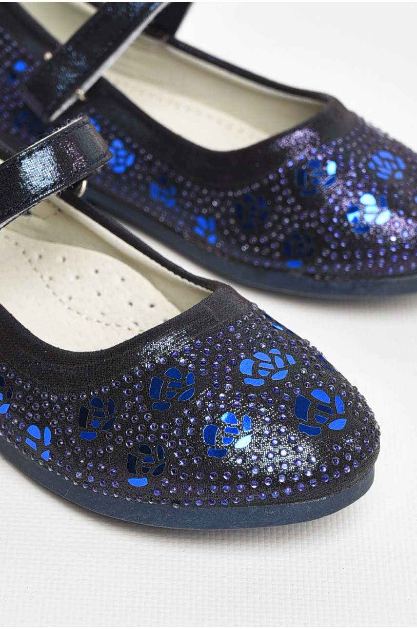Туфлі для дівчинки темно-синього кольору 717-7 209595 Туфлі для дівчинки темно-синього кольору 717-7 209595