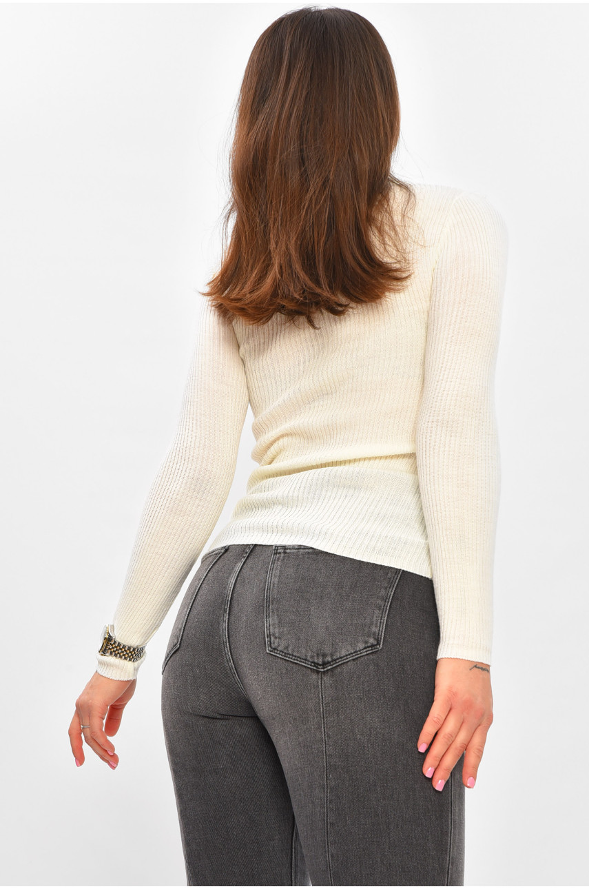 Гольф женский однотонный молочного цвета Уценка 4652 209601